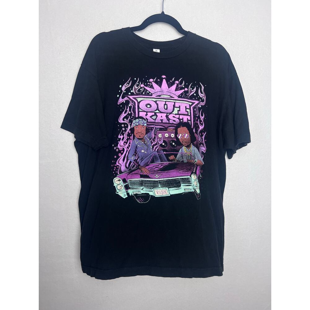 Outkast Shirt Men's Black Graphic Tee Short Sleeve Size XL Rap Music Hip Hop